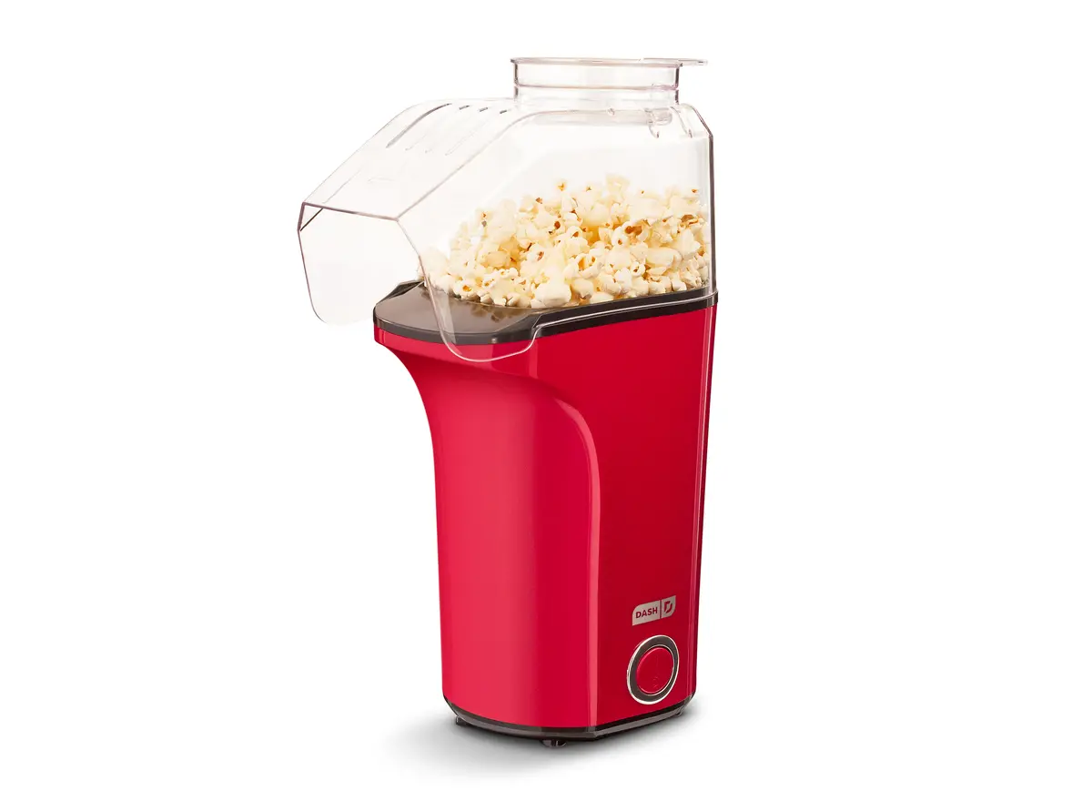 DASH Hot Air Popcorn Popper Maker with Measuring Cup to Portion Popping  Corn Kernels + Melt Butter, 16 Cups - Red