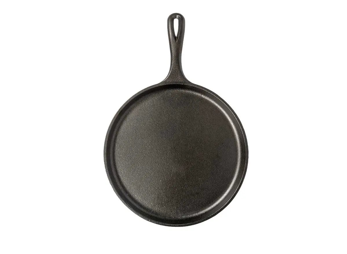 Lodge 10.5'' Round Cast Iron Griddle Pan for Pancakes, Pizzas, and